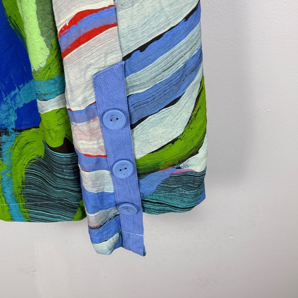Claire Desjardins Abstract Wearable Art Sleeveless Tunic Top - Size M - Picture 13 of 14